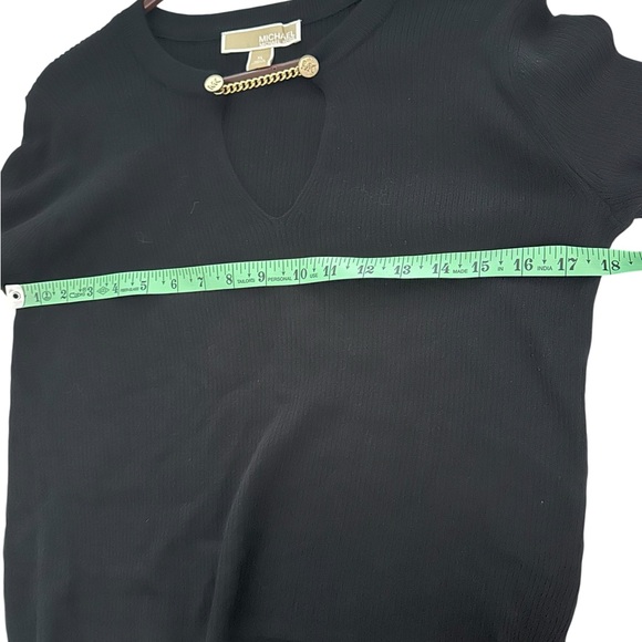NWOT Michael Kors Ribbed knit Chain Cutout sweater . Size XL Black - Picture 5 of 13